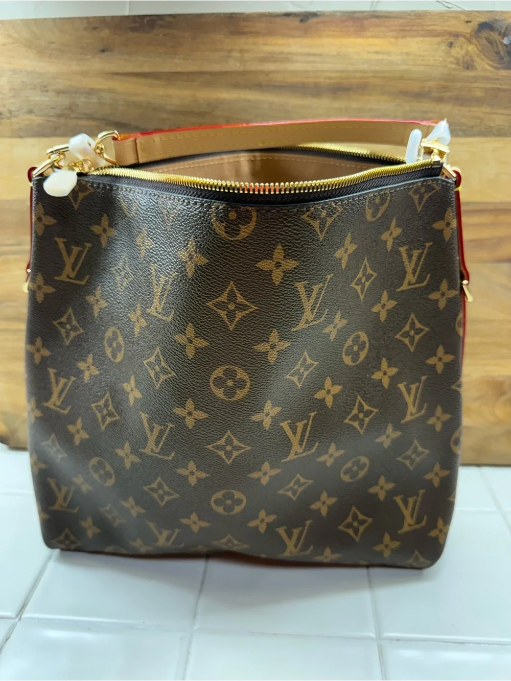 Monogram Canvas Brown Shoulder Bag - Picture 7 of 8
